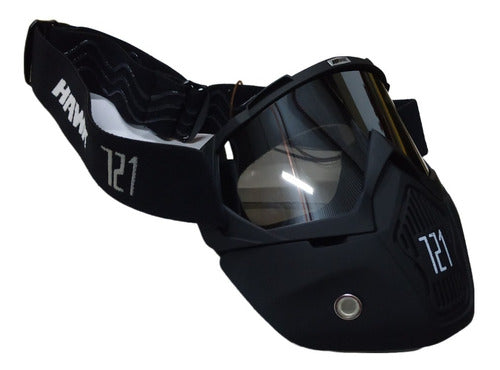 Hawk Open Face Helmet Visor Mask 721 - Motorcycle RAM 1