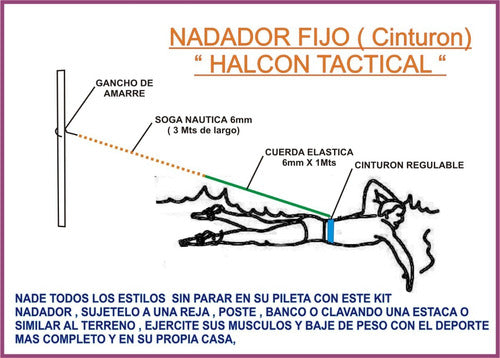 Halcon Tactical Cinturon De Nado Estatico Nade Sin Parar 4