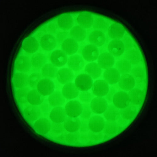 Entre Hilos y Cuentas 20gr Plastic Beads 8mm - Glow in the Dark 1