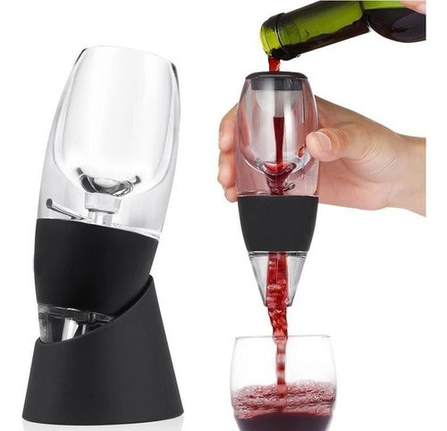 Home Love Decantador Vino Filtrador Aireador Potenciador Sabor + Base 0