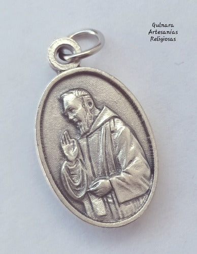 Father Pio Medal With 22mm Italian Zamak Relic 4