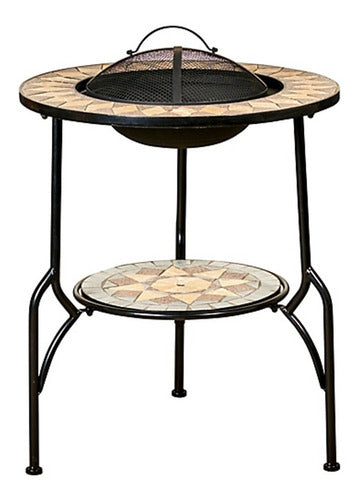 Homy Outdoor Mosaic Table with Exclusive Fire Pit 0