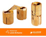 Euro Hard Hidden Brass Hinge Diameter 8mm X 2 Units 4