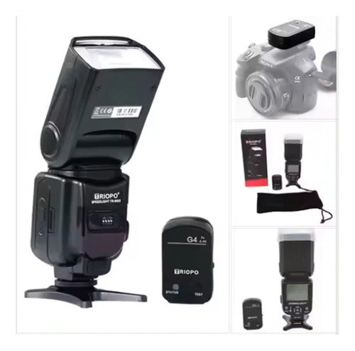 Flash Manual Universal Triopo Tr 950ii + Disparador G4 1