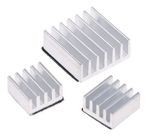 HobbyTronica Raspberry Kit 3 Heatsinks Adhesive Overclock 0