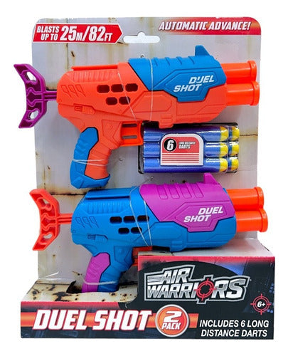 Buzz Bee Toys Air Warriors Duel Shot Dart Launcher 0