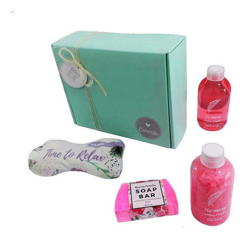 Relaxing Rose Aroma Spa Gift Box Set N28 - Happy Day - Set Kit Caja Regalo Box Relax Rosas Aroma Spa N28 Feliz Día