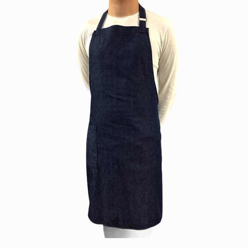 Plain Jean Apron with Adjustable Strap and Pocket 0