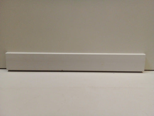 White PVC Baseboard Frame 40mm Strip 2.90m 0