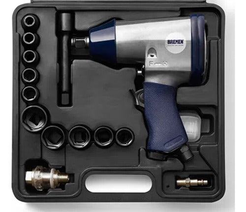 Bremen Pneumatic Impact Wrench 1/2" Kit 17 Pieces 3388 0