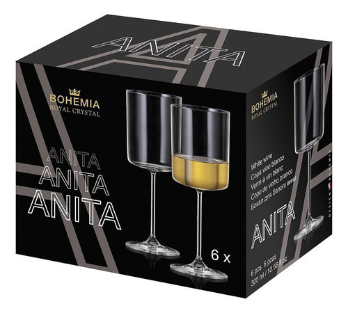 Bohemia Crystal Set X 6 Copa Vino 300 Ml Anita 1