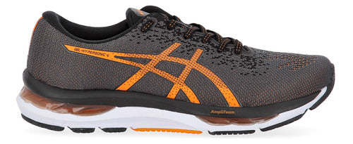 Asics Hypersonic 4 Running Shoes for Men in Gray and Orange 0