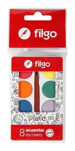 Filgo Watercolor Palette X 8 Colors + Brush 0