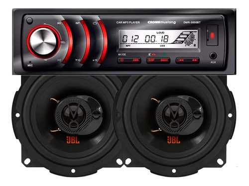 Stereo Crown Mustang + JBL Flex 5" 50W RMS Speakers 1