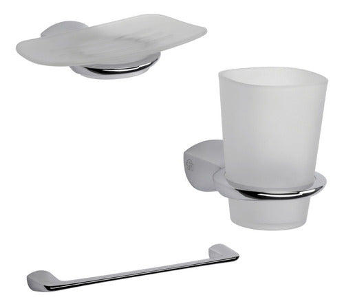 FV Epuyén Towel Rack, Soap Dish, Toothbrush Holder Accessory Kit 0