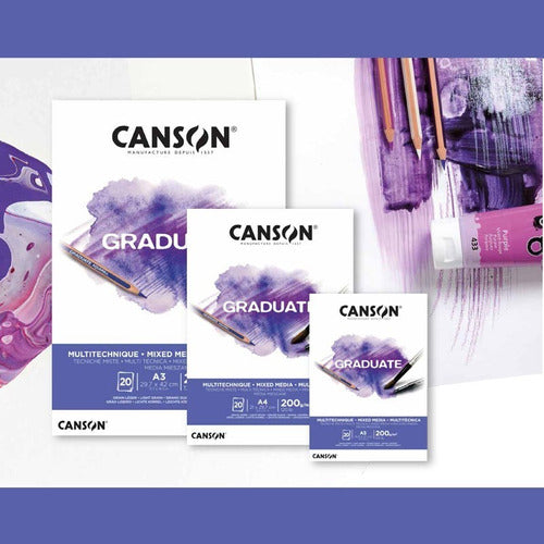 Canson Graduate Mix Media Block A4 200g 20h 1