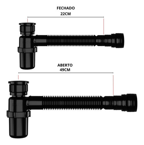 Tanque Plástico 40l + Torneira + Sifão Copo + Veda Rosca 3