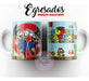 Plantillas Egresados Egresaditos Tazas Diseño Sublimar Mario 3