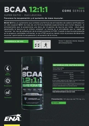 ENA Sport BCAA 12:1:1 Muscle Recovery Amino Acids 2