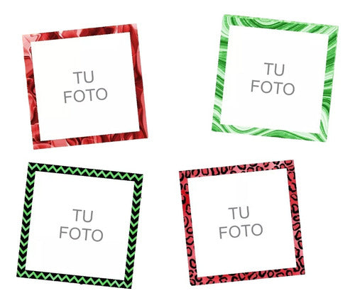 Printable Christmas Polaroid Frame Kit - Holiday Images #N119 0