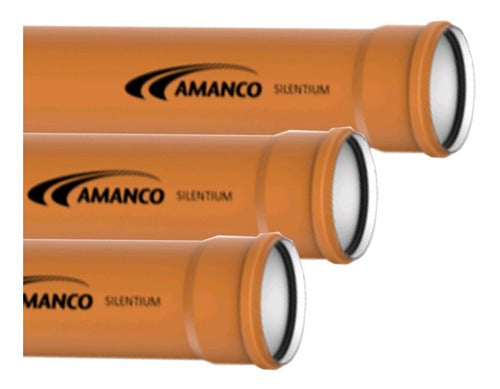 Amanco Caño Silentium Con Oring 50mm X 4m/ Esp.1,8mm 4