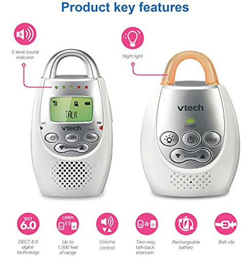 Vtech Dm221 Audio Baby Monitor Con Hasta 1,000 Pies De Alcan 1