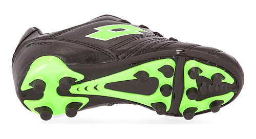 Lotto Football Boots Stadio FG Kids in Black and Green 4