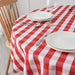 Round Red 3.00 Italian Checkered Tablecloth 0