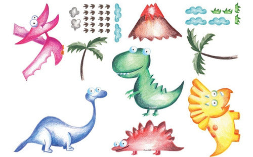 Linda Wall Decorative Vinyls for Kids - Dinosaur Theme 0