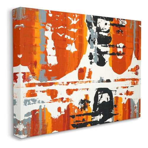 Stupell Home Décor Burnt Orange Momentum Stretched Canvas Wa 0