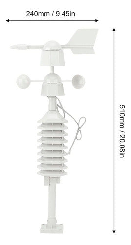 Estação Meteorológica Wireless Portátil Sensor De Vento 2