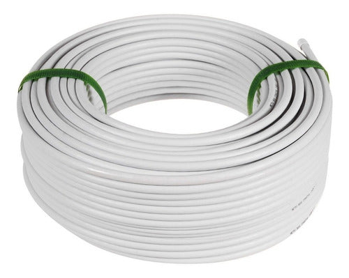 FPC 20 Mts Cable Coaxial HD Blanco, Con Fichas RG6 Colocadas 3