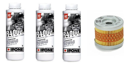 Ipone Mahle Kit Filter + Oil BMW G650GS Ipone 10W40 R4000 Mono 0