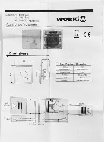 Atenuador De Volumen Work At125 3