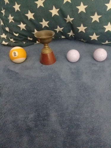 Bola 9 Pool Profesional + Trofeo Retro + 2 Pelotas Golfito. 0