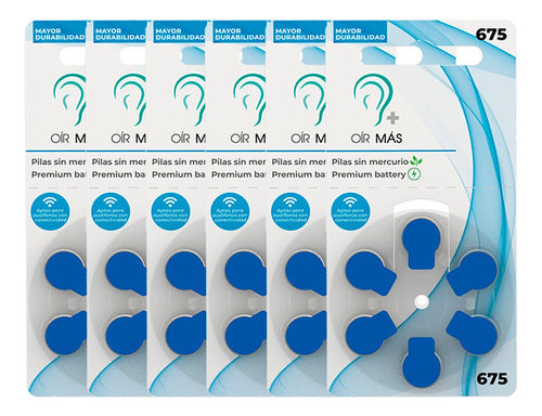 Pilas Nº675 Oír+ Pack Por 6 Blíster - Mejor Precio!! 0