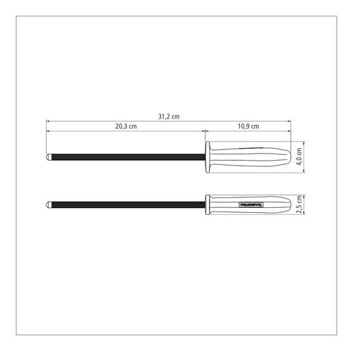 Tramontina Premium 20cm Ribbed Sharpening Steel 1