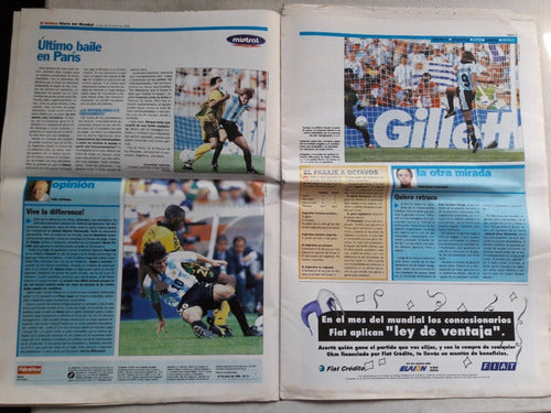 Revista El Gráfico Diario Del Mundial Nº 21 Junio 1998 - Arg 2