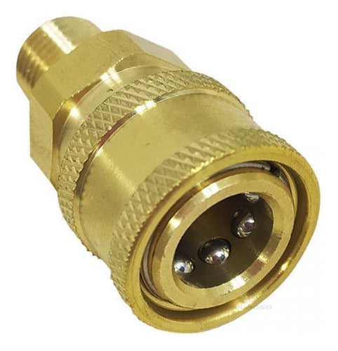 Conector Bico De Engate Rápido Dourado Rosca 1/4 Detailer 4