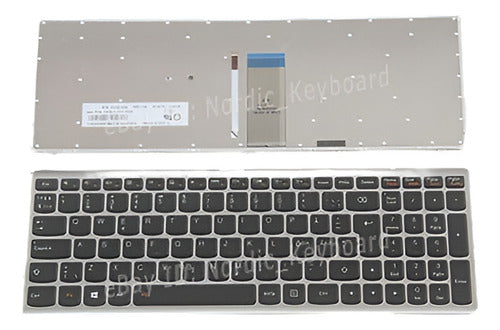 Lenovo 100% Positivo Dk Retroiluminado Sueca Nordic Teclado Para Le 0