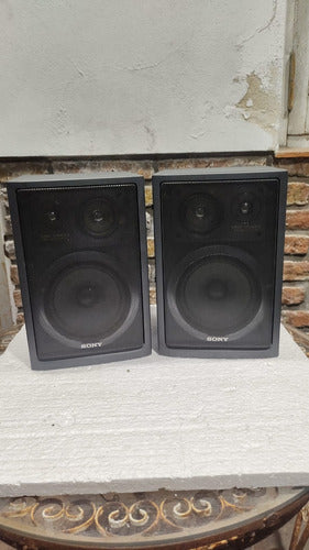 2 Parlantes Sony  Ss-h77 Y Sintoamplificador Sansei 500x 0