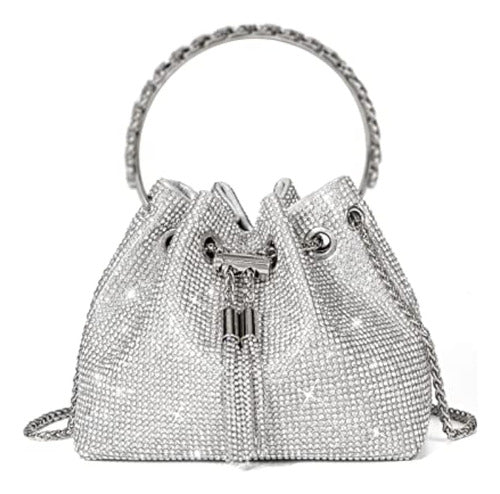 Sweetovo Shiny Handbag with Imitation Diamonds 0