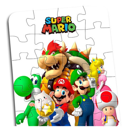 BapoomOk Wooden Puzzle - 24 Pieces - Mario Bross - Pack of 5 1