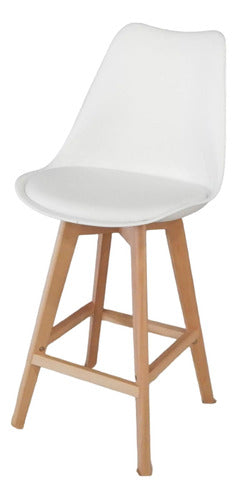 Modern Design Eames Tulip Stool Bench Wood 0