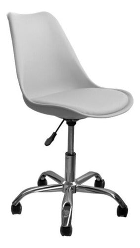 Generic Eames Tulip Office Chair, Swivel Chrome Adjustable 7