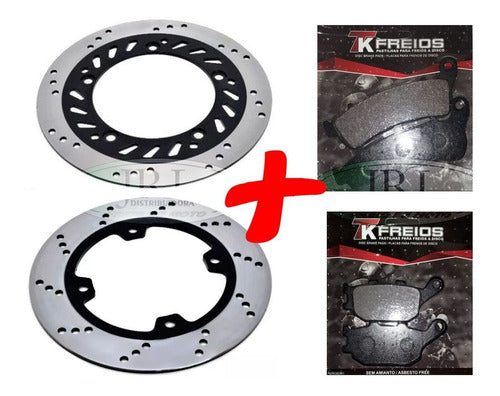 Kit Disco + Pastilha De Freio Honda Cb 300 Com Abs Ano 2010 0