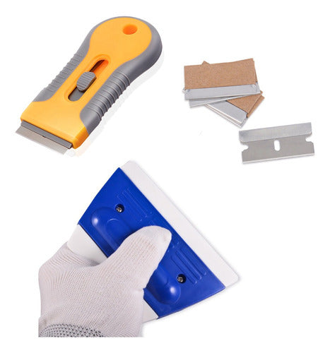 AUTOMACH Kit Para Polarizar Cutter Scraper Mas Dos Lados Mas Filos 0