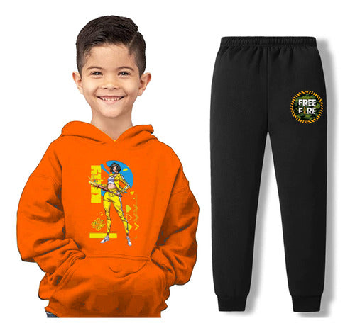 Tiendavirtual Cotton Jogging Hoodie and Pants Set with Video Game Logos 5