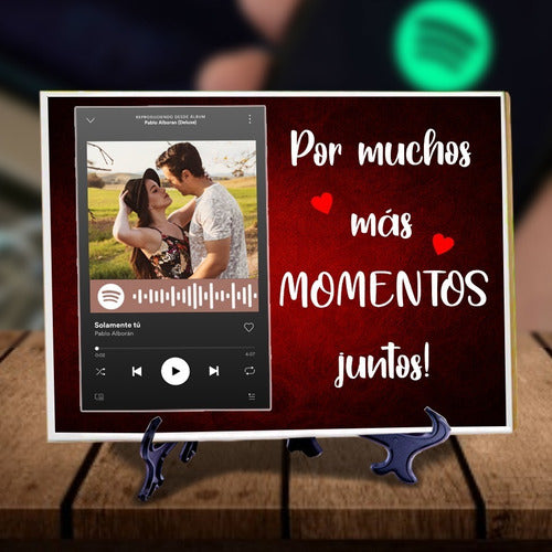 REGALOS PERSONALES UY Customized Spotify Tile 15x20 Cm Photo for Couple 1