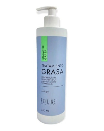 Shampoo Para El Pelo Anti Grasa Exiline 500ml Profesional 0